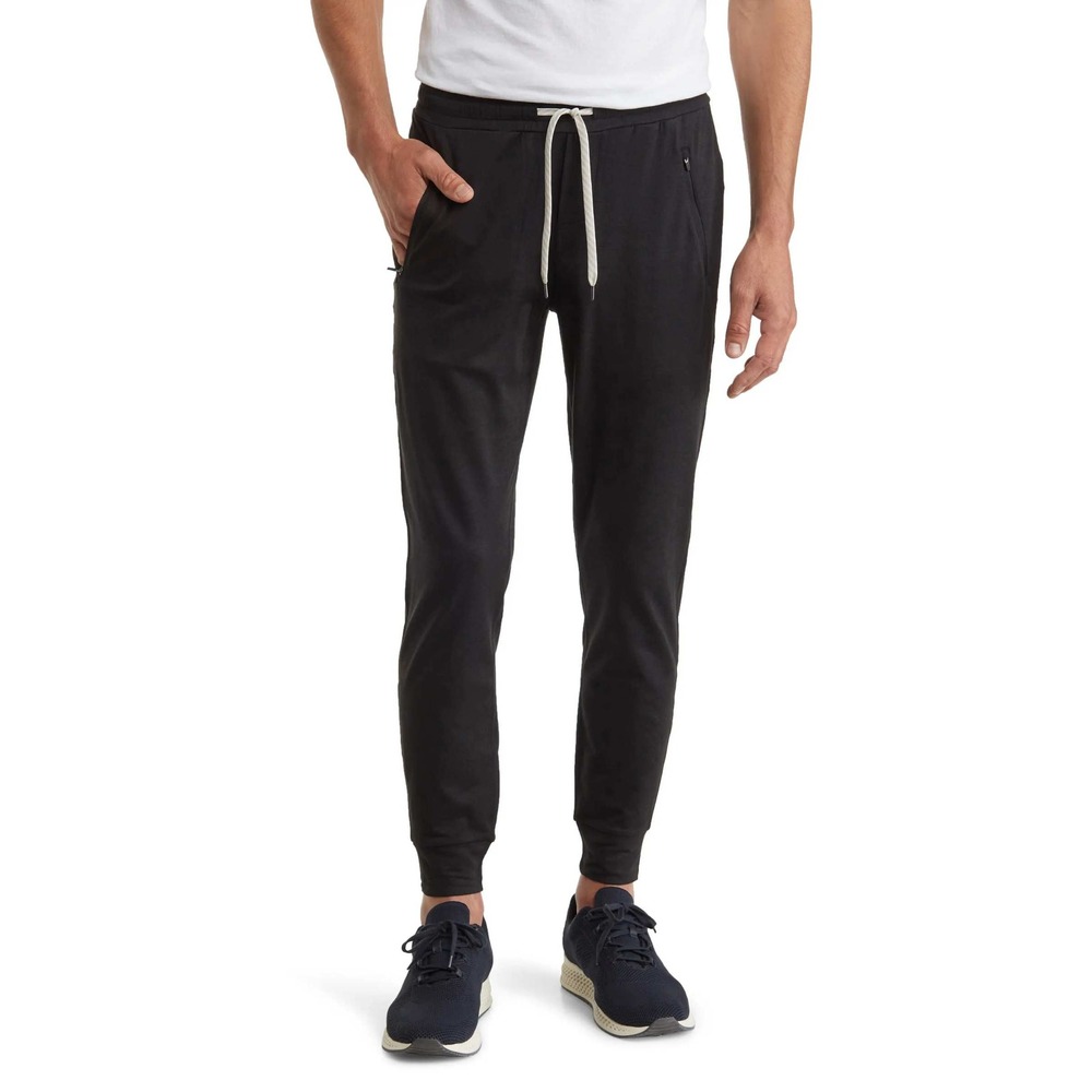 Vuori Mens Ponto Performance Jogger Black Heather Dream Knit Pants Size M